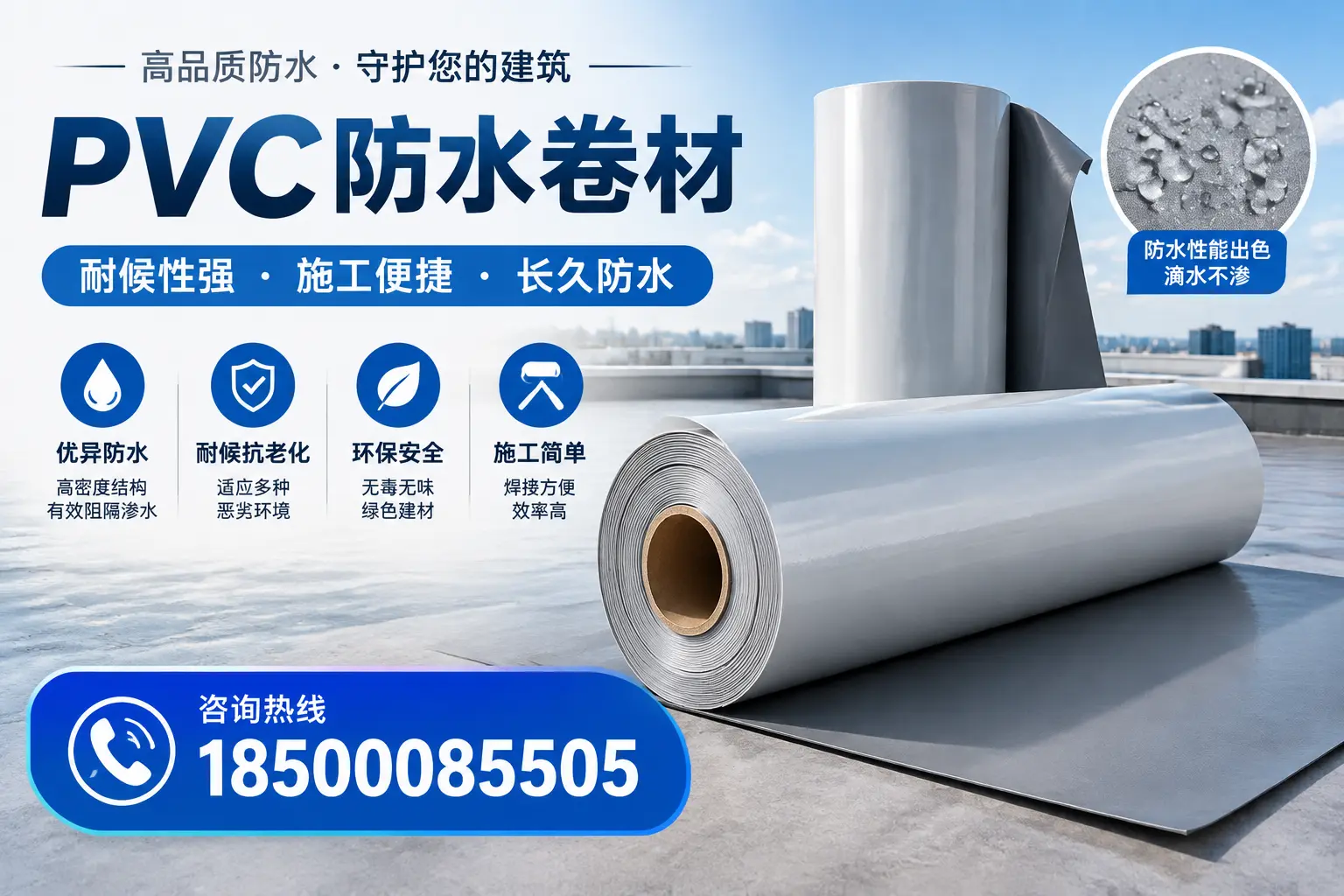 pvc防水卷材在泸州的行业应用前景分析